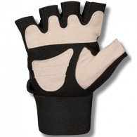 Перчатки для фитнеса INDIGO с широким напульсником и/кожа,эластан,неопрен 97838 IR Черно-серый