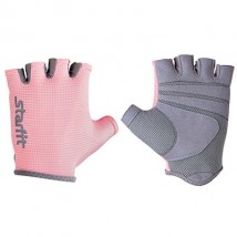 Перчатки для фитнеса SU-127, розовый/серый